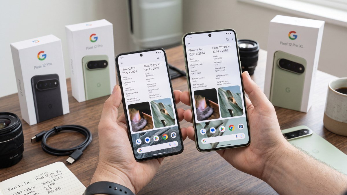 Google Pixel 12 Pro vs Pixel 12 Pro XL display differences